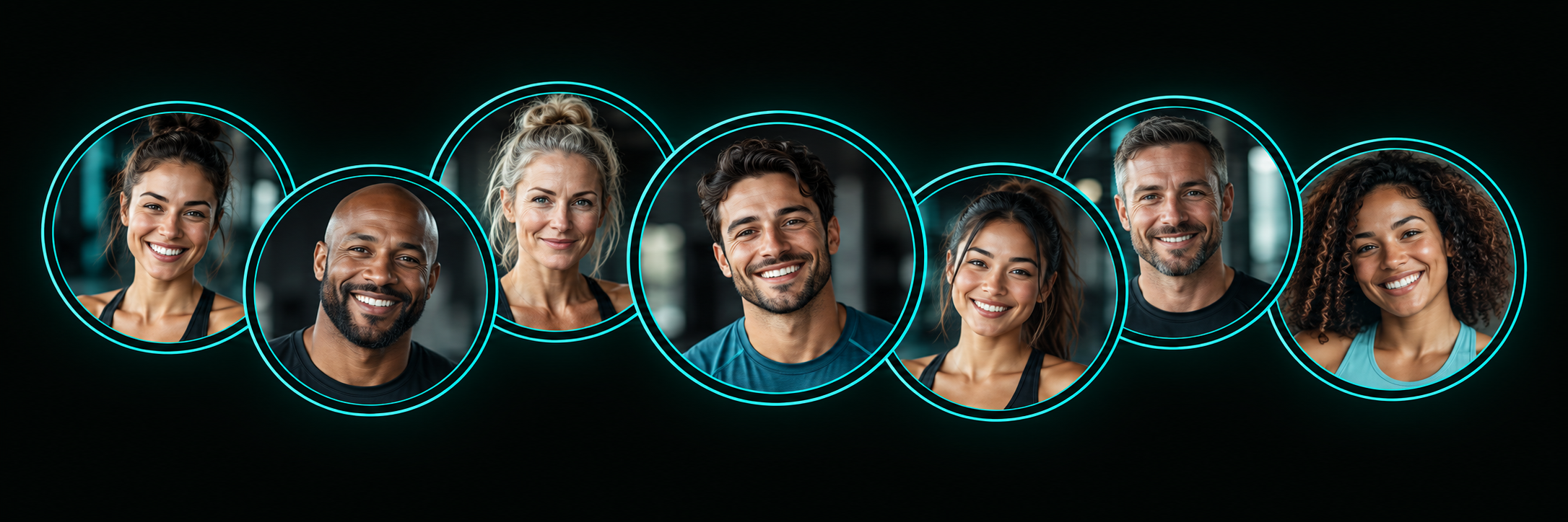 A diverse group of adults representing Handy Trainer clients and coaches